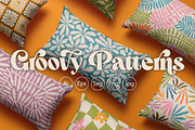 50 Groovy Retro Seamless Patterns, a Pattern Graphic by AnnArt (Thumbnail 1 of 8)