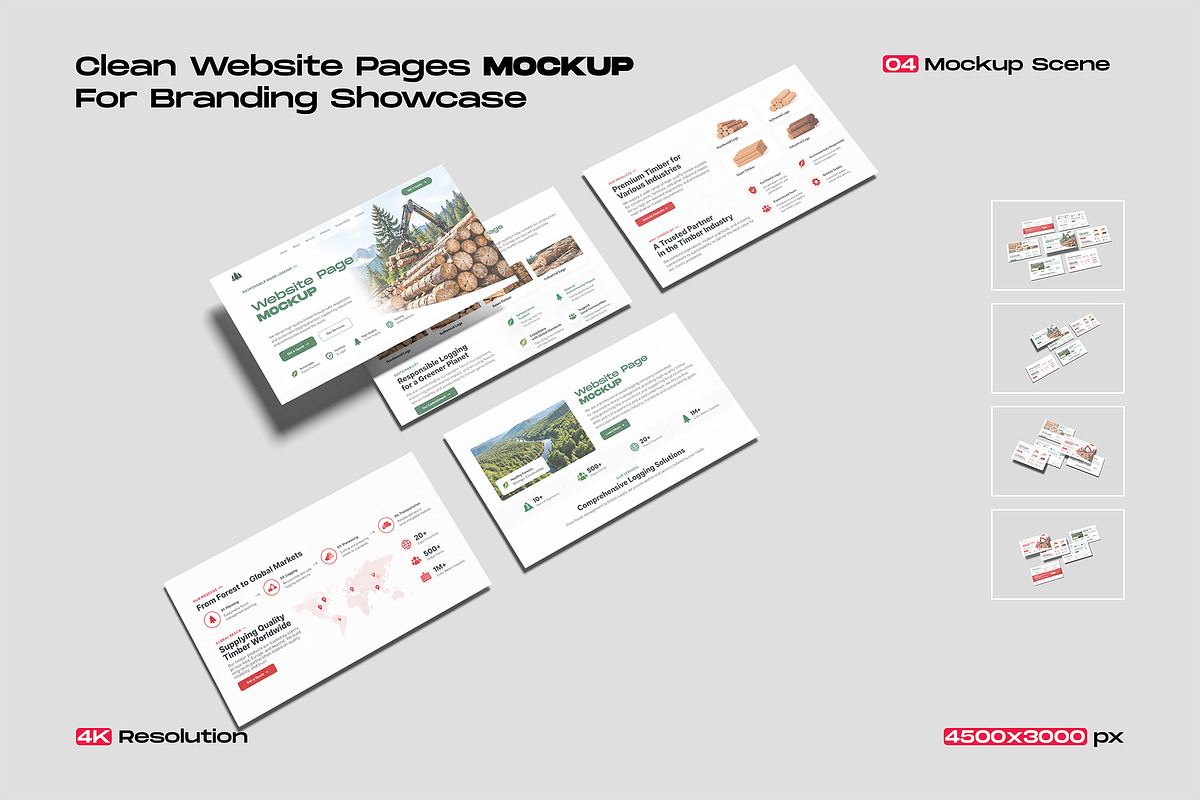Clean Website Pages Mockup, a Mac Mockup by My Code Std (Photo 1 of 5)