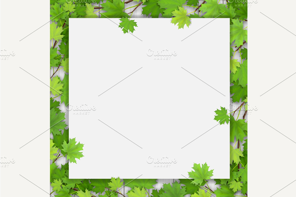 Set of maple tree leaves frames., a Decorative Illustration by belander (Photo 8 of 8)