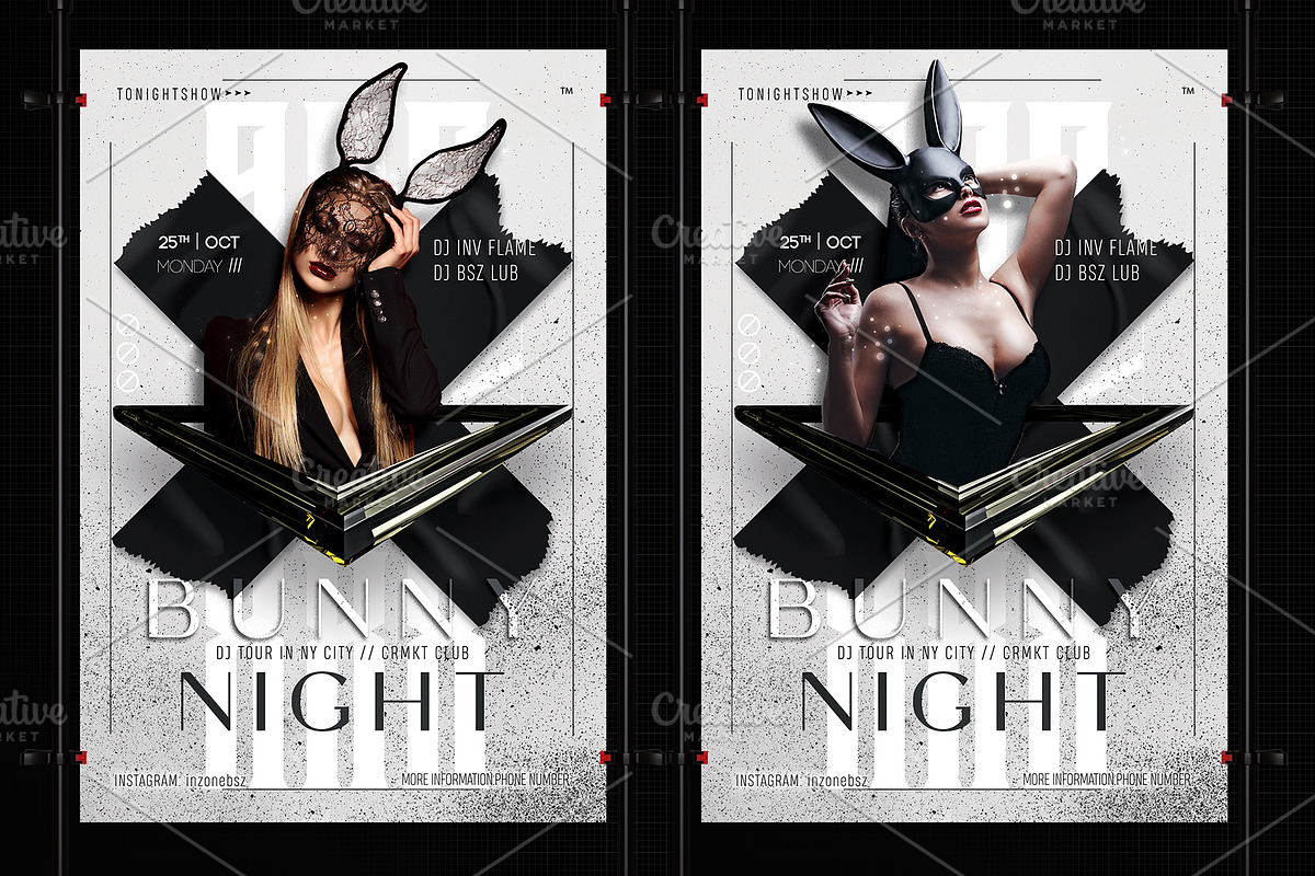 Bunny Night Club Flyer, a Flyer Template by Basez Flyers (Photo 1 of 4)