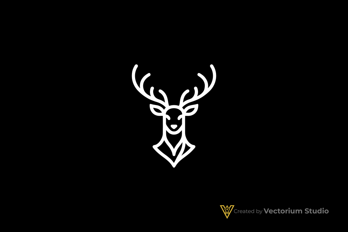 Minimal Deer Modern Logo, a Branding & Logo Template by Vectorium Studio (Photo 2 of 12)