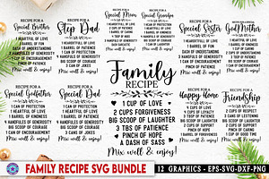 Family Recipe SVG Bundle, an Object Graphic by FiveStarCrafting