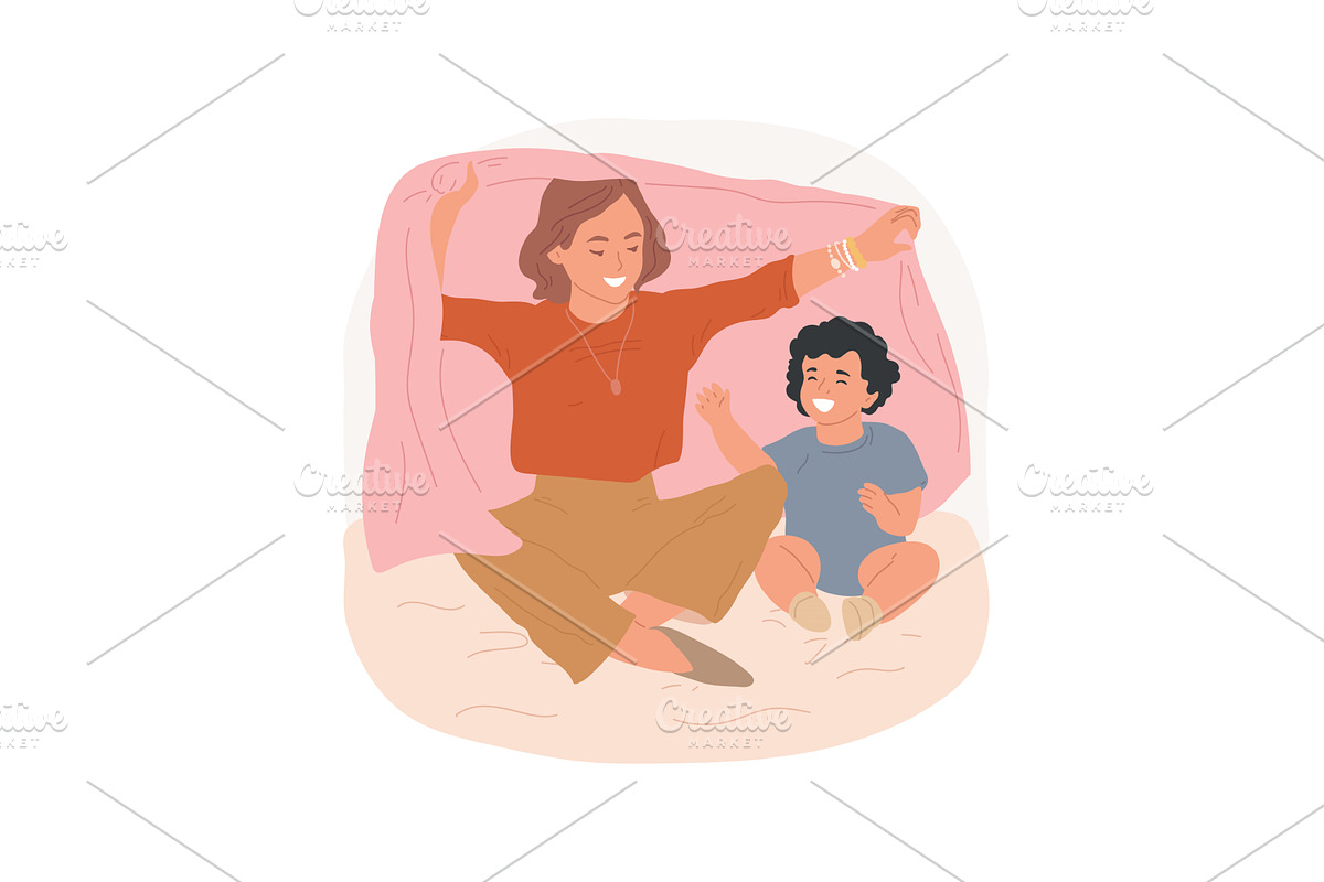 Happy together isolated cartoon, a Person Illustration by Visual Generation