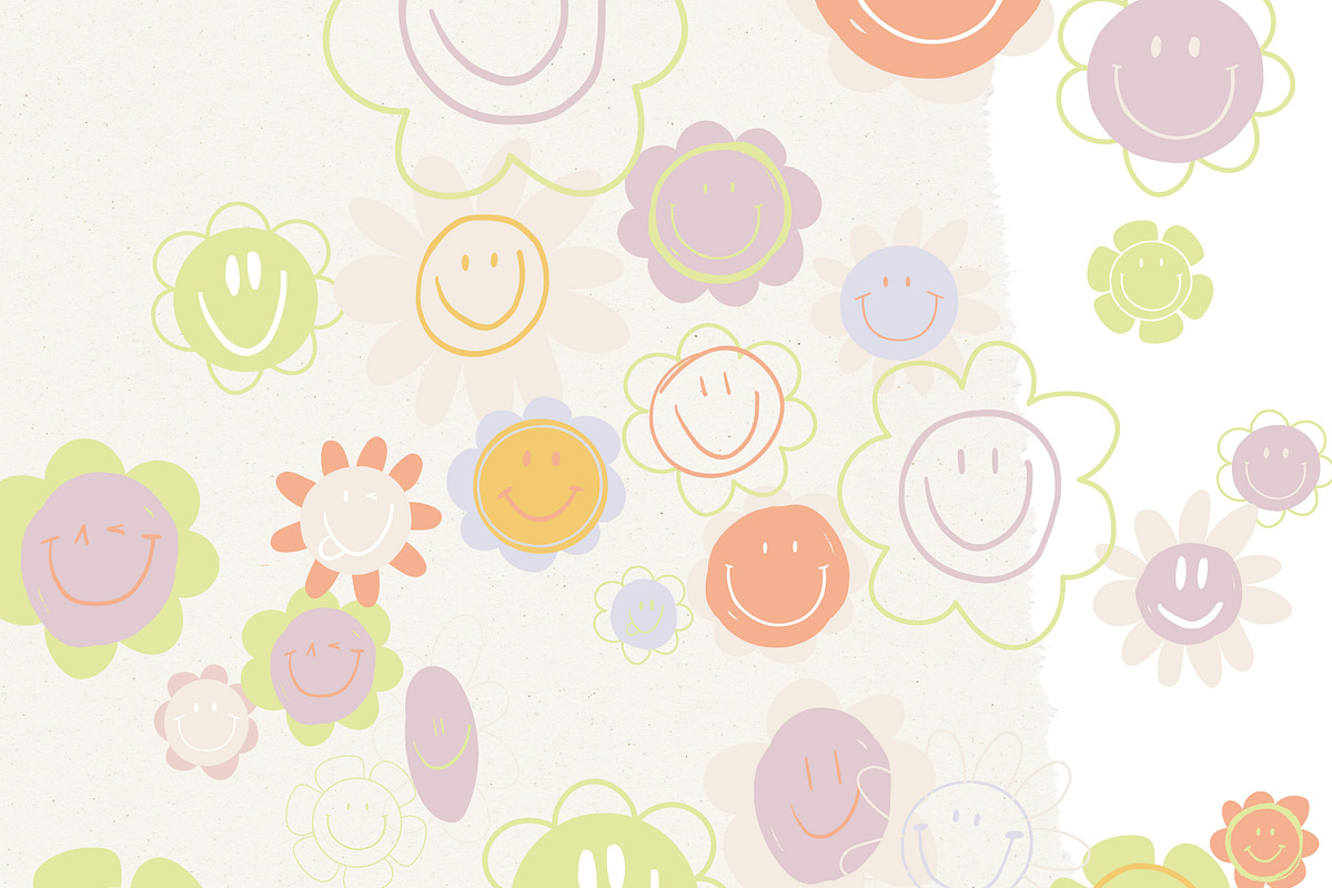 FLOWER SMILE / vector + png, an Illustration by KruthDesign (Photo 6 of 7)