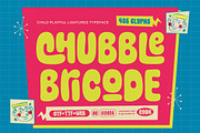 Chubble Bricode, a Sans Serif Font by graphicook (Thumbnail 1 of 10)