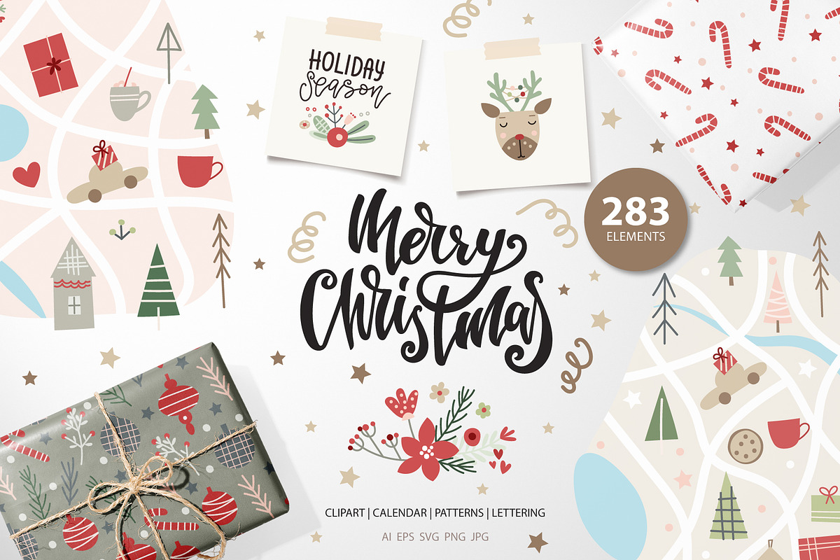 Christmas Creator Pack, an Animal Illustration by DearLetters (Photo 1 of 17)