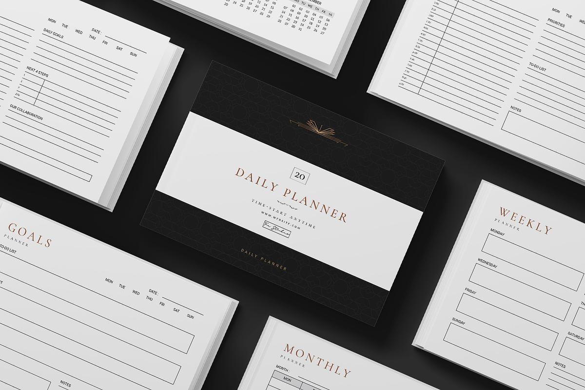 Daily Planner Template Landscape, a Stationery Template by DesignCrest (Photo 2 of 8)