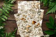 Neutral Mushroom Botanical Scrapbook, a Background Graphic by V Design Creator (Thumbnail 11 of 11)