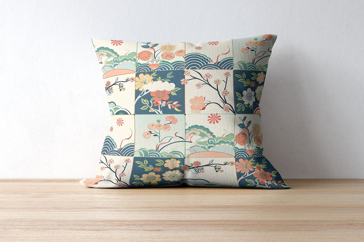 12 Japanese Mosiac Seamless Patterns, a Pattern Graphic by Inknfolly (Photo 6 of 7)