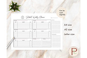 Student Weekly Planner, a Stationery Template by HelArtShop (Thumbnail 2 of 2)