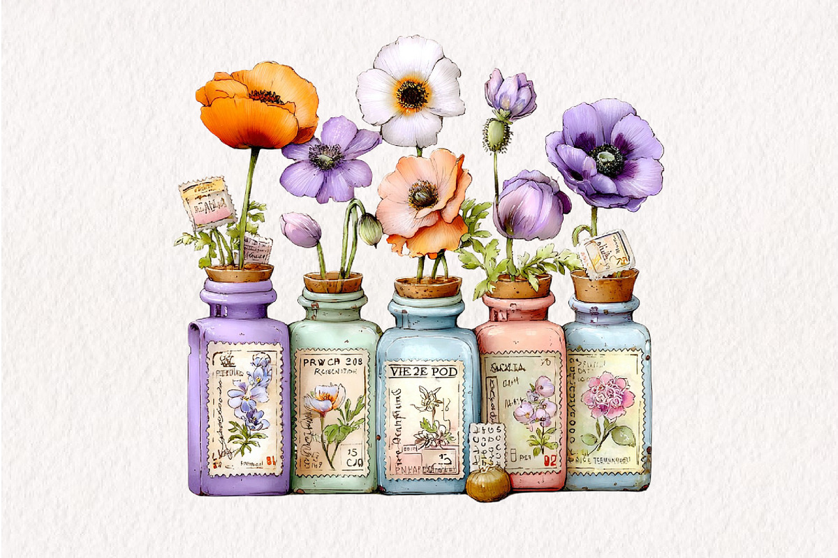 Summer Garden Watercolor Clipart, an Illustration by CreationArt (Photo 8 of 10)