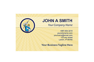 Business Card Template Electrician H