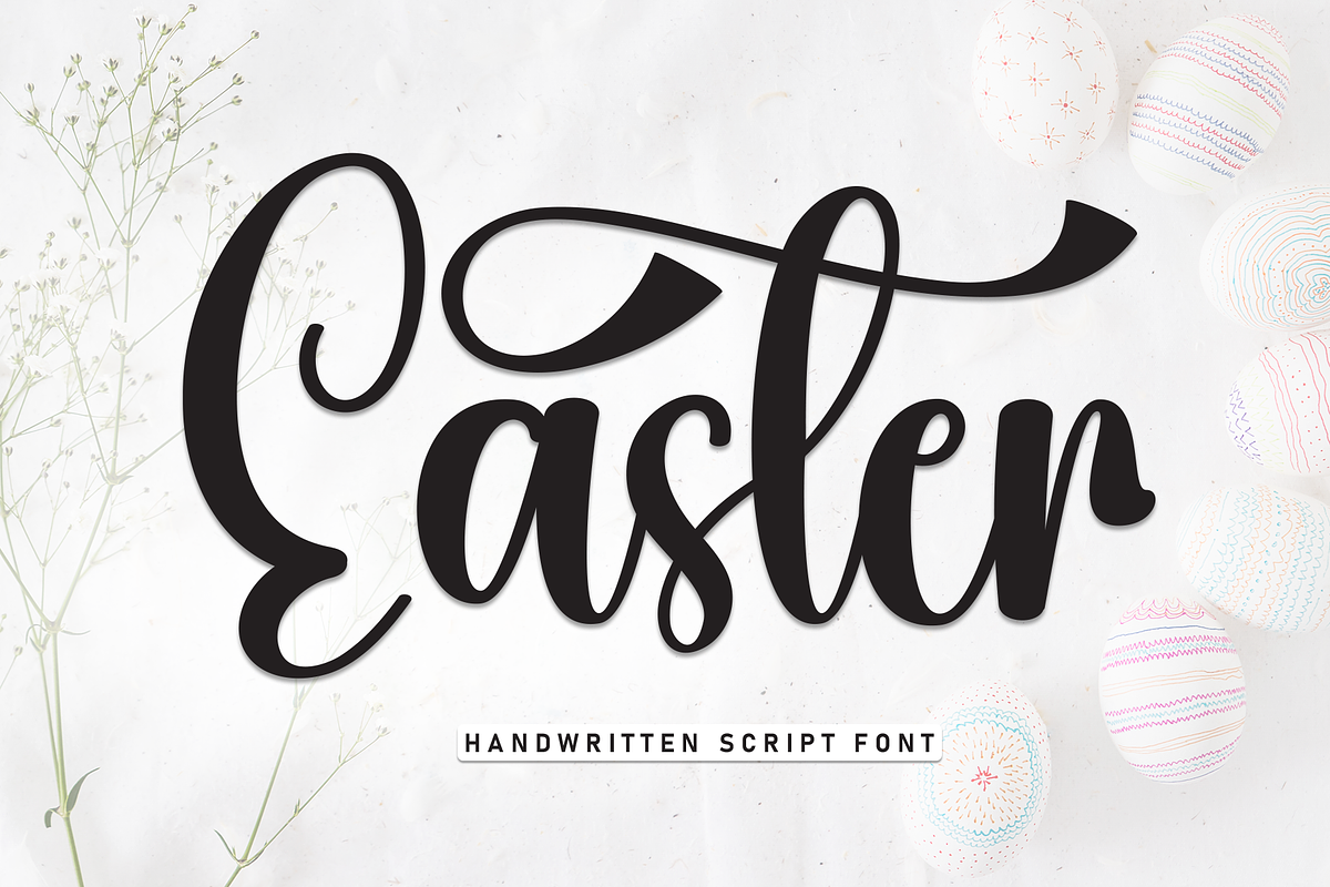 Easter | Script Font, a Handwritten Font by Scratchones (Photo 1 of 9)