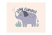 Cute childish cards with animals set, an Animal Illustration by Good Studio (Thumbnail 7 of 12)