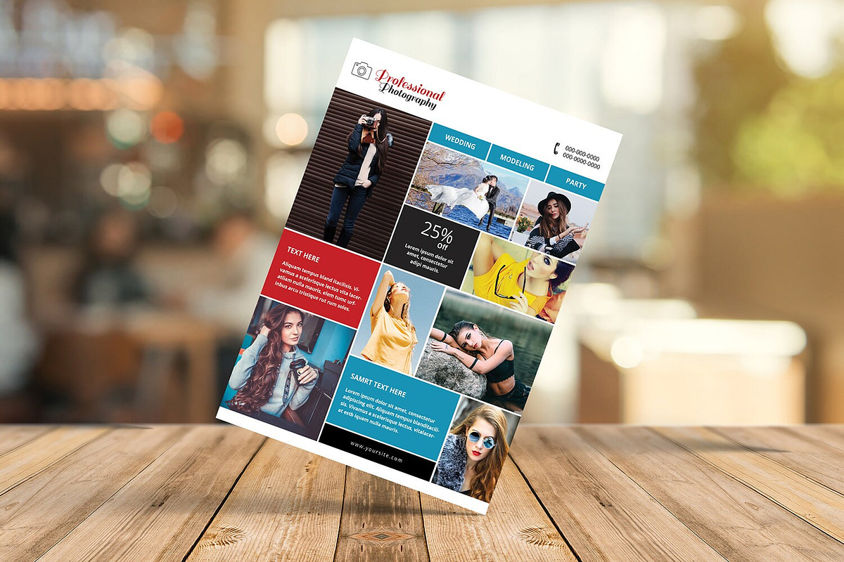Photography Flyer Template, a Flyer Template by retrographix (Photo 3 of 3)