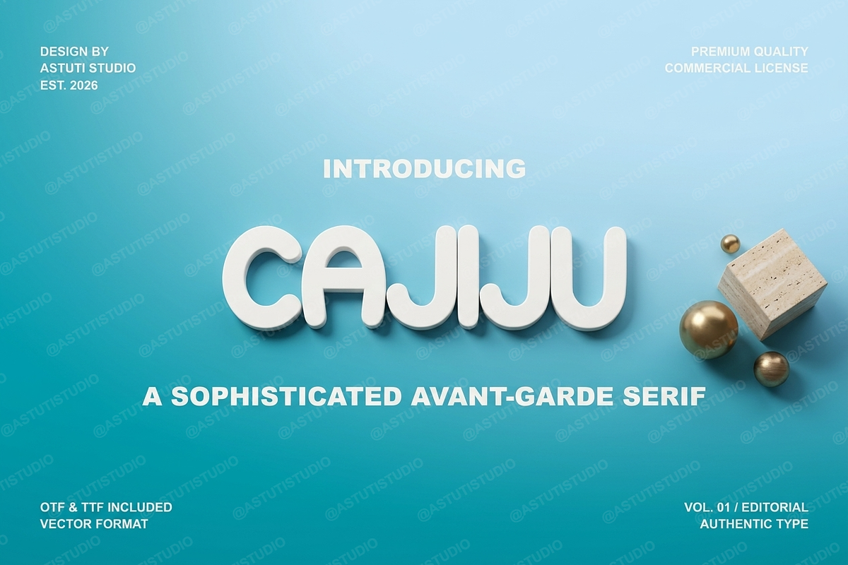 Cajiju - Sophisticated Serif, a Serif Font by Astuti Studio (Photo 1 of 24)