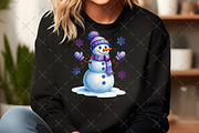 Colorful Christmas Disco Snowman Png, an Illustration by Craft Nest (Thumbnail 3 of 6)