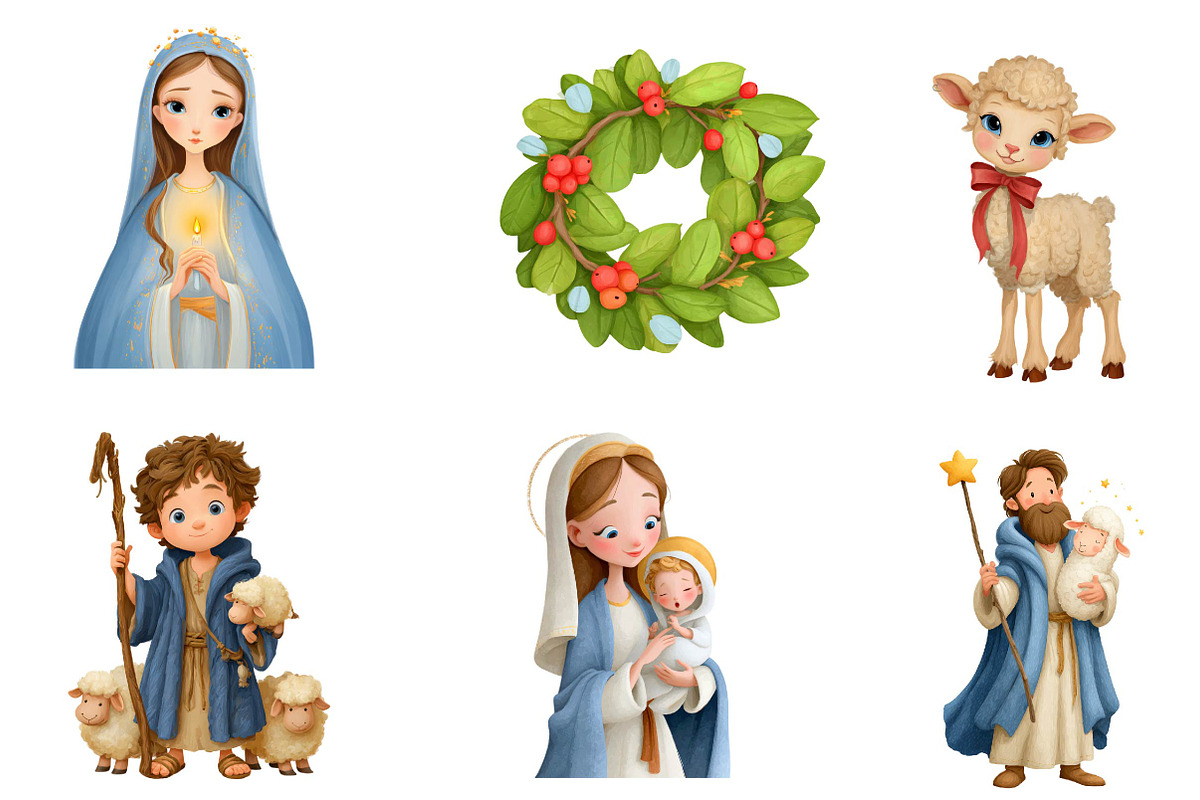 Christmas Nativity Clipart, an Illustration by CreationArt (Photo 4 of 5)