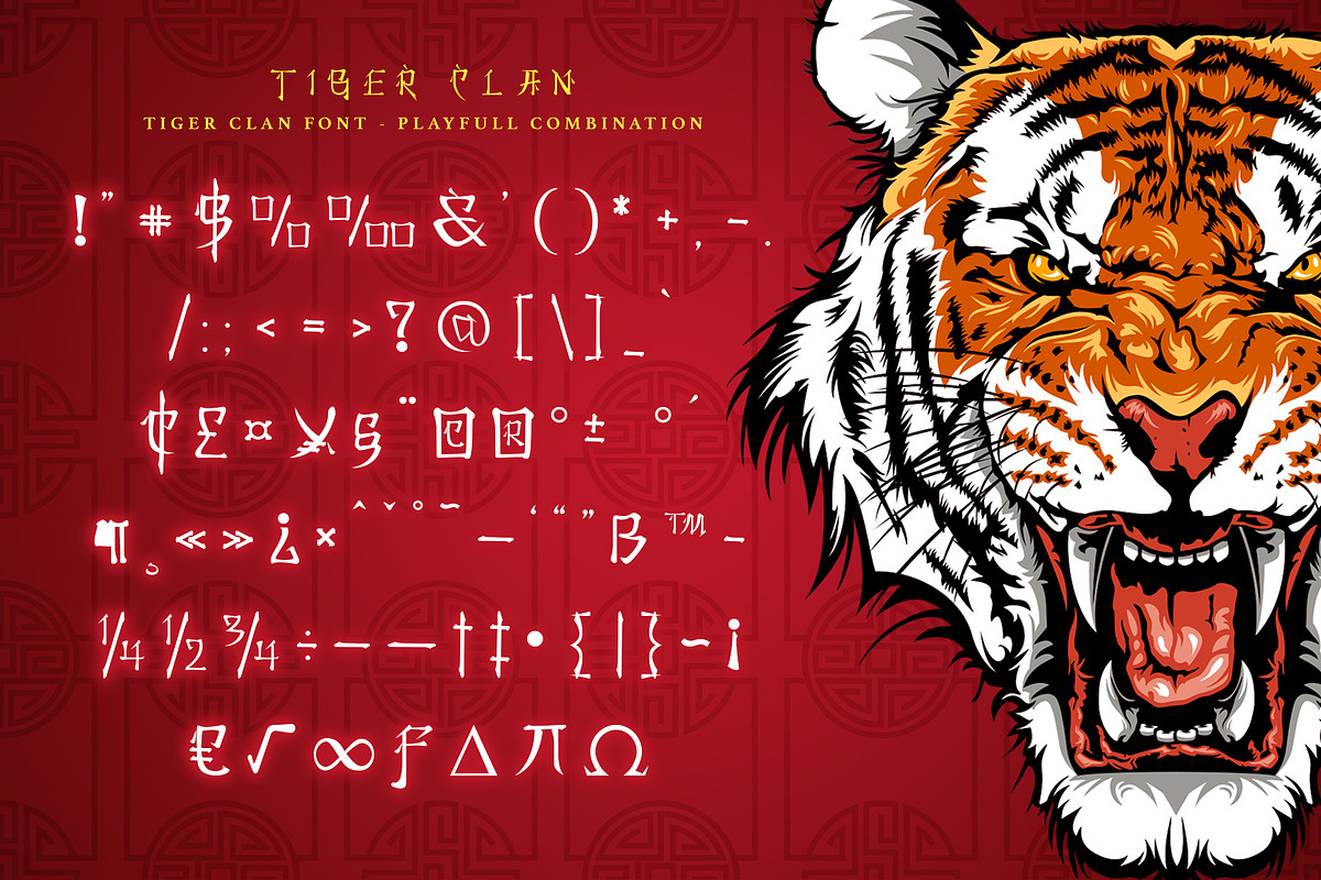 Tiger Clan, a Symbol Font by Burntilldead (Photo 6 of 11)