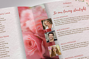 Floral Tabloid Funeral Program, a Brochure Template by Four C Graphic (Thumbnail 10 of 10)