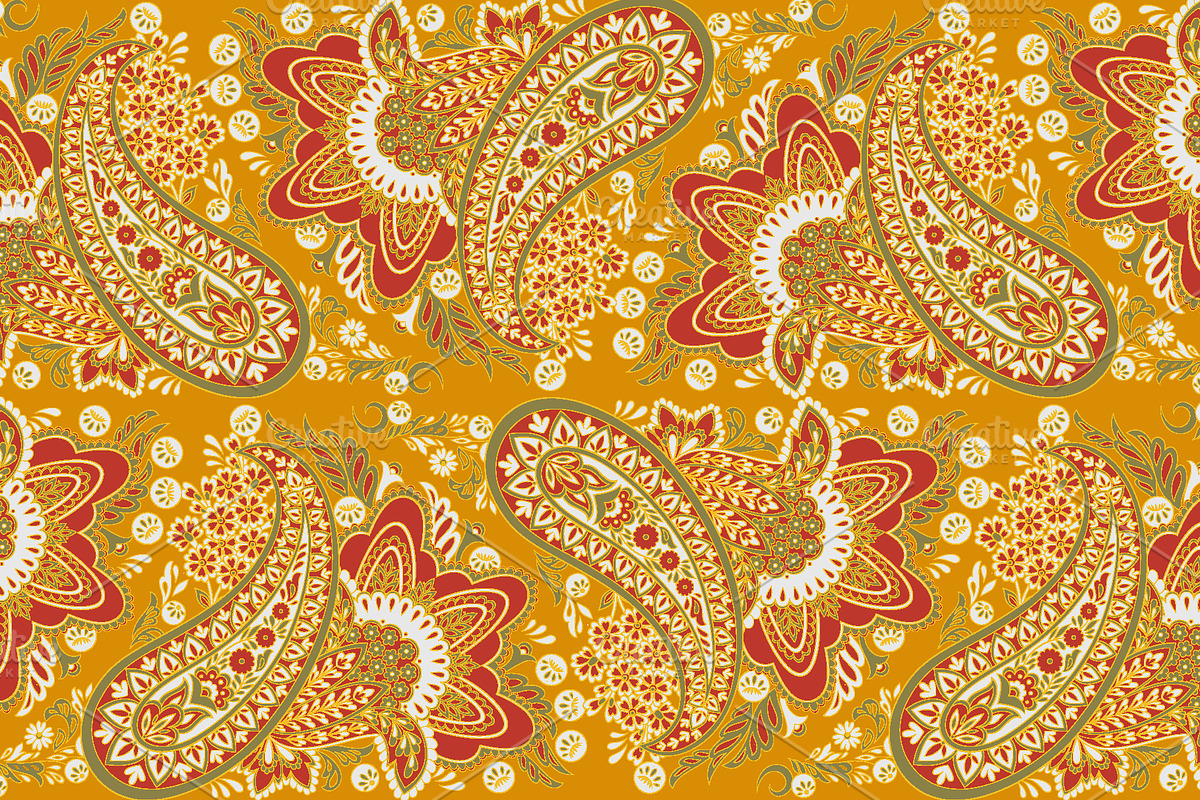 6 Floral paisley patterns, a Graphic by antalogiya (Photo 2 of 7)