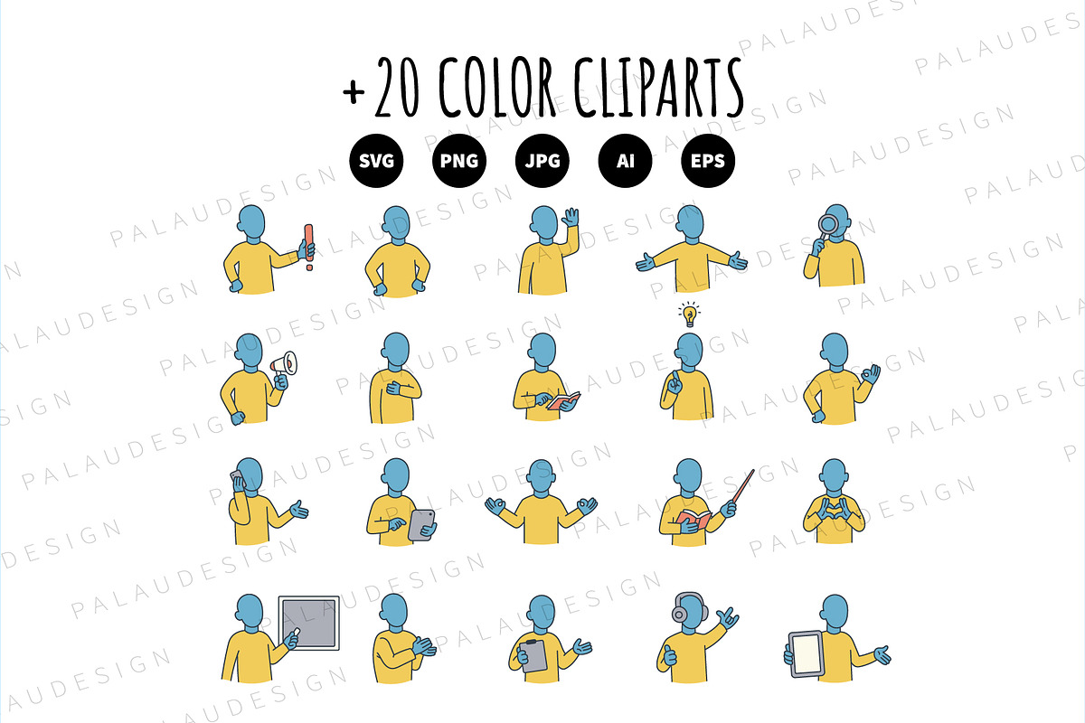 Guide Character Poses, an Education Illustration by Palau (Photo 7 of 9)