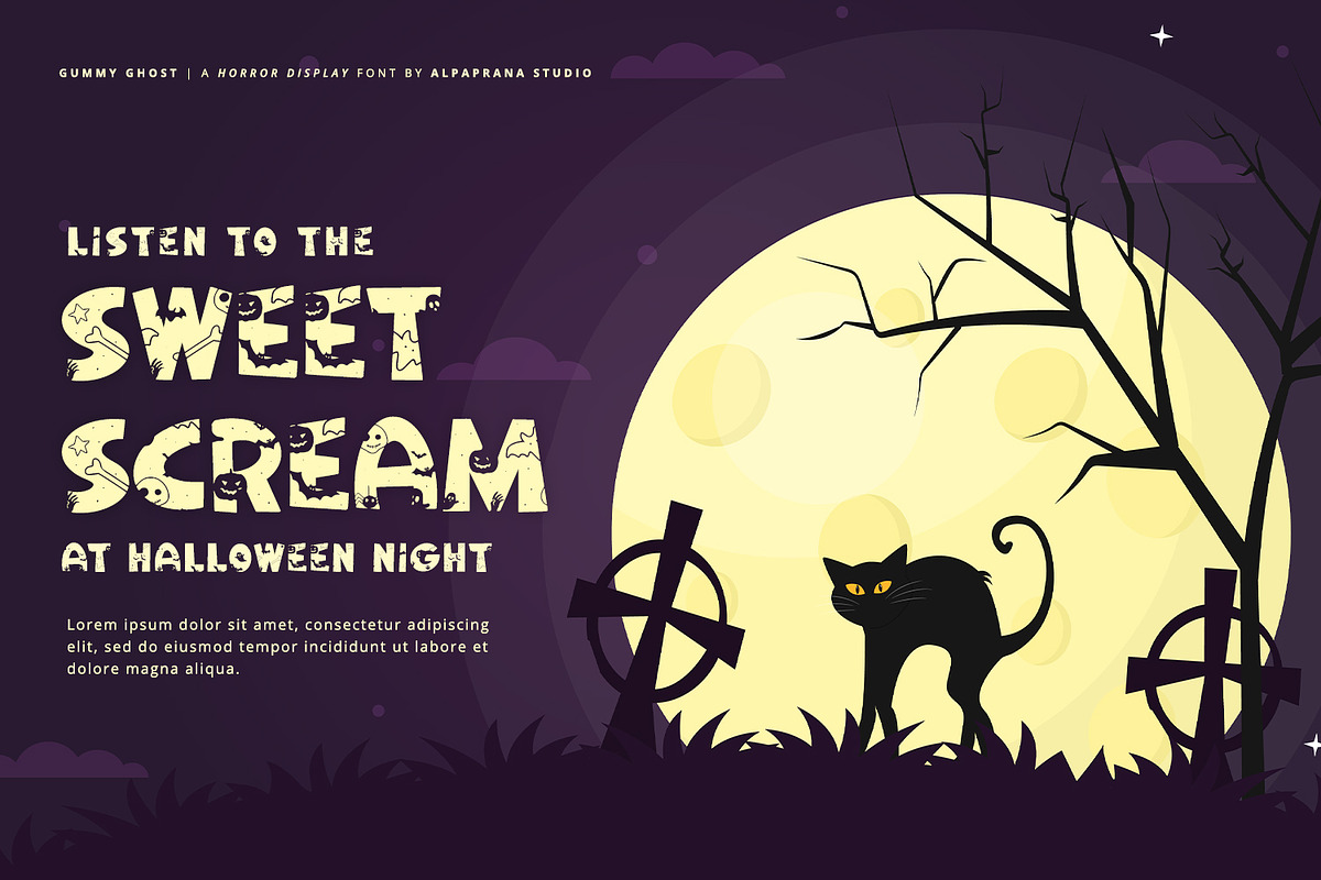 Gummy Ghost - Display Font, a Script Font by Alpaprana (Photo 4 of 10)
