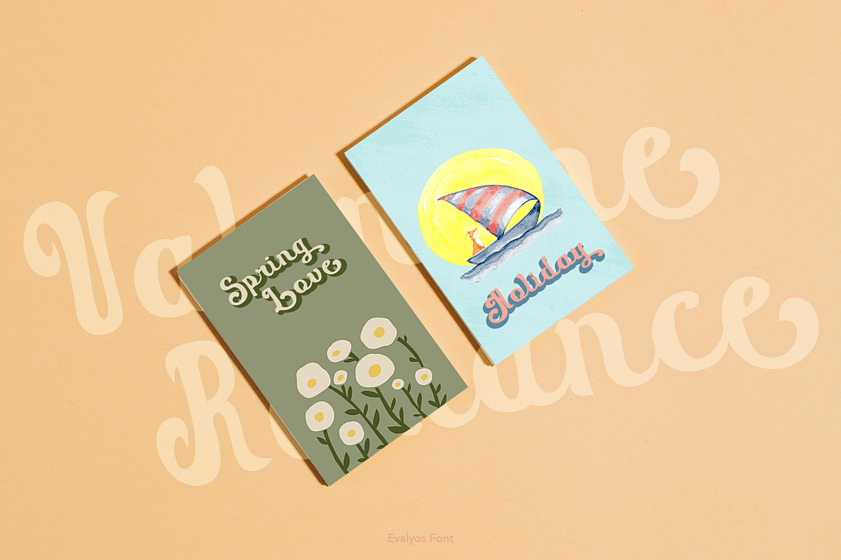 Evalyos Retro Font, a Script Font by madeDeduk (Photo 4 of 8)