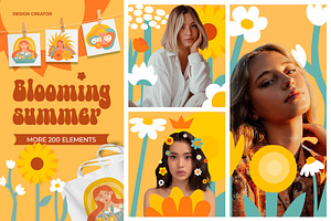 Blooming summer art set, a Decorative Illustration by Oliana Moroz