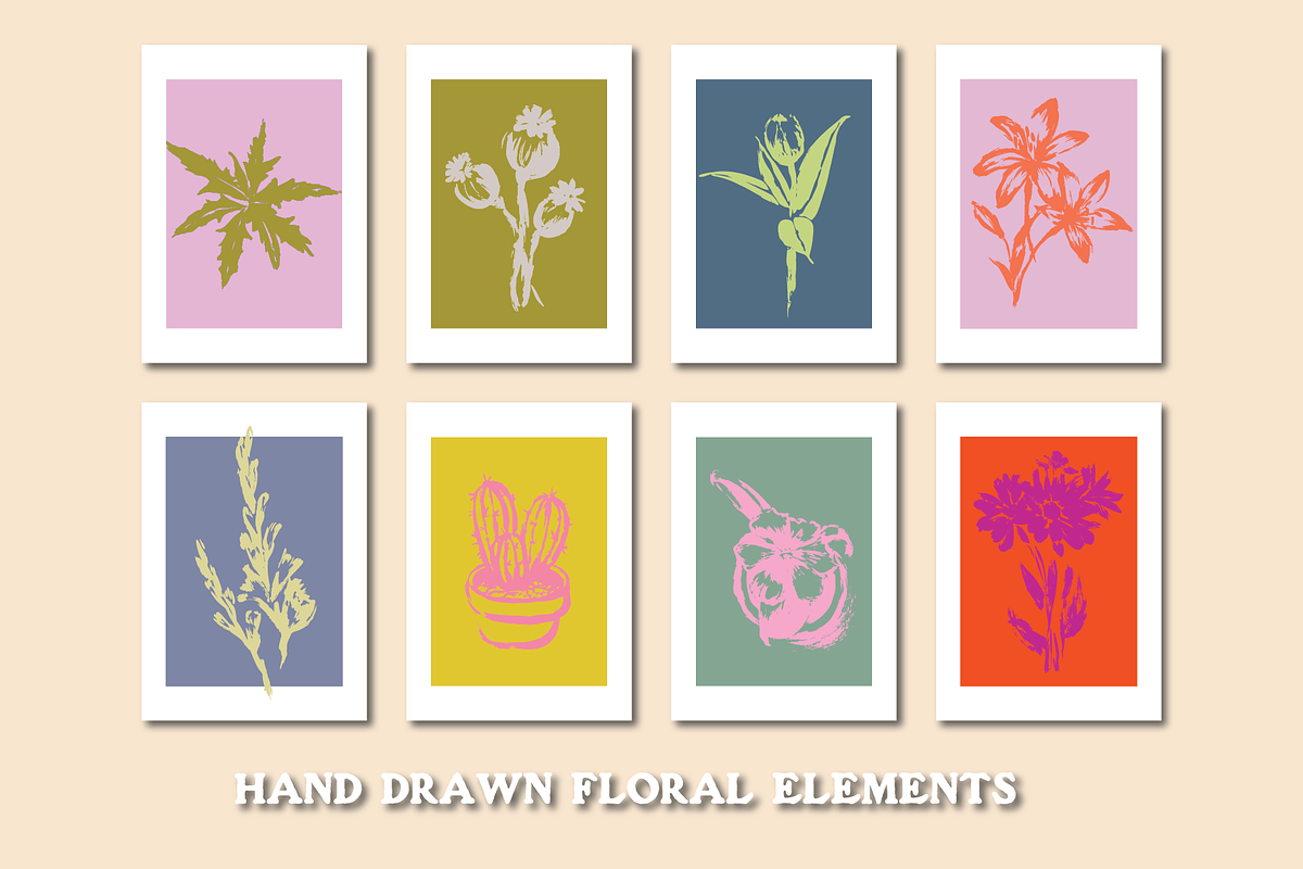 FLORAL POSTERS BUNDLE (50 SVG PNG), a Decorative Illustration by Bonfloret Studio (Photo 4 of 15)