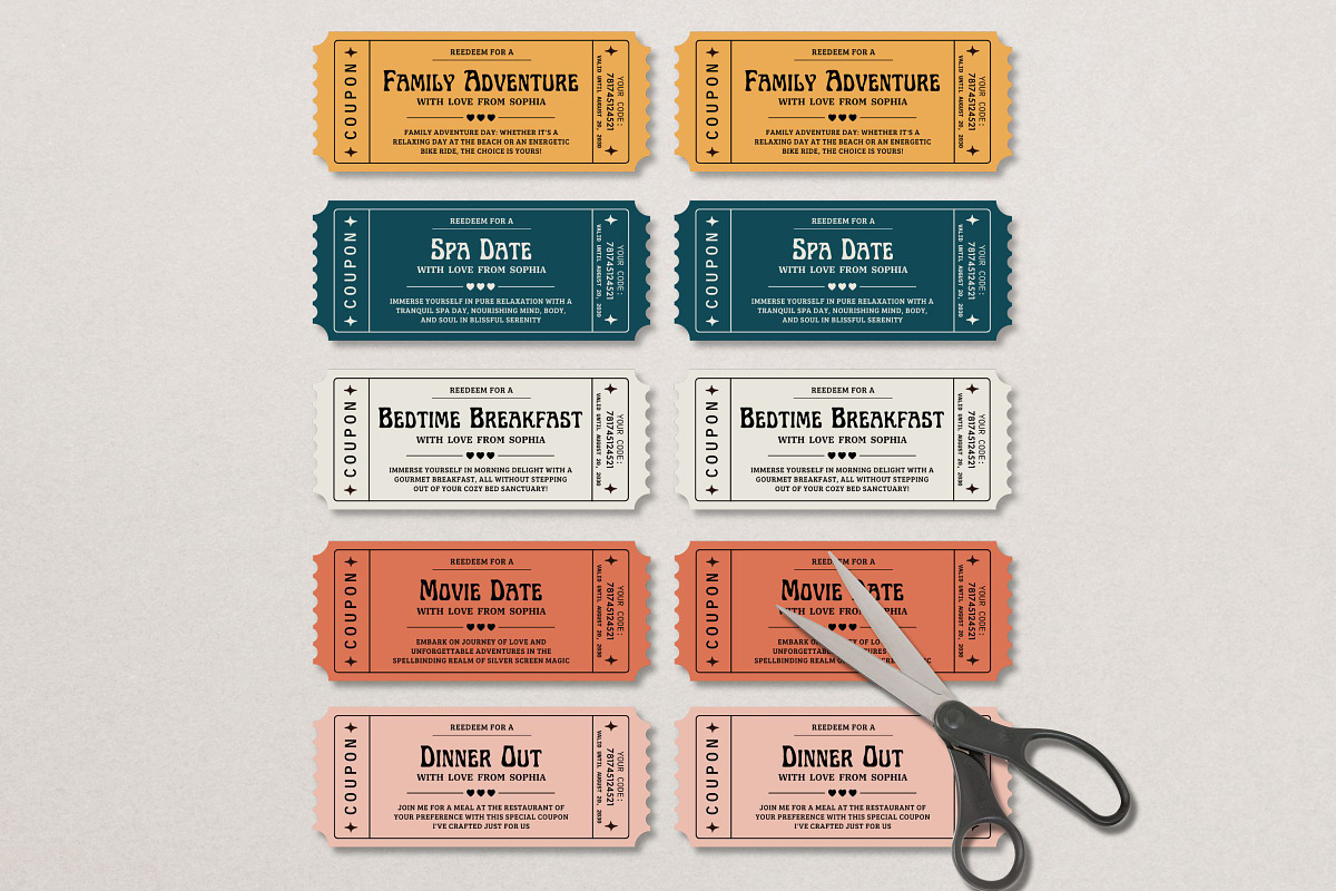 Retro Editable Coupon Template