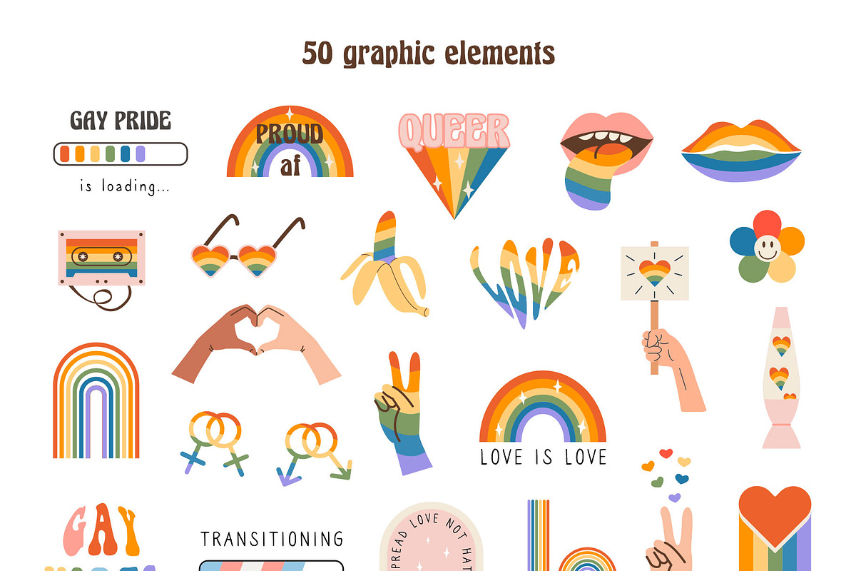 Retro Pride Collection, an Illustration by millering (Photo 10 of 16)