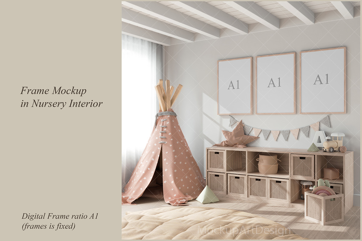 Nursery Mockup, Kids Room Mockup, a Product Mockup by MockupArtDesign (Photo 2 of 4)