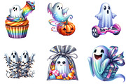 Funny Halloween Ghost Iridescent, an Illustration by DreamArtGraphic (Thumbnail 3 of 6)