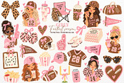 Girly American Football Season PNG, a Sport Illustration by SugarCloudStudioArt (Thumbnail 1 of 6)