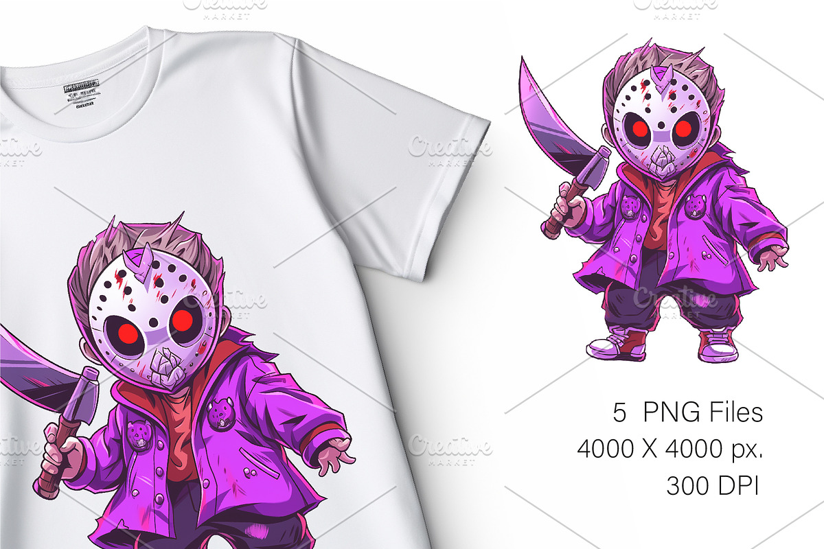 Cartoon Horror Halloween Guys 04., a Decorative Illustration by KENO Mascots (Photo 9 of 10)