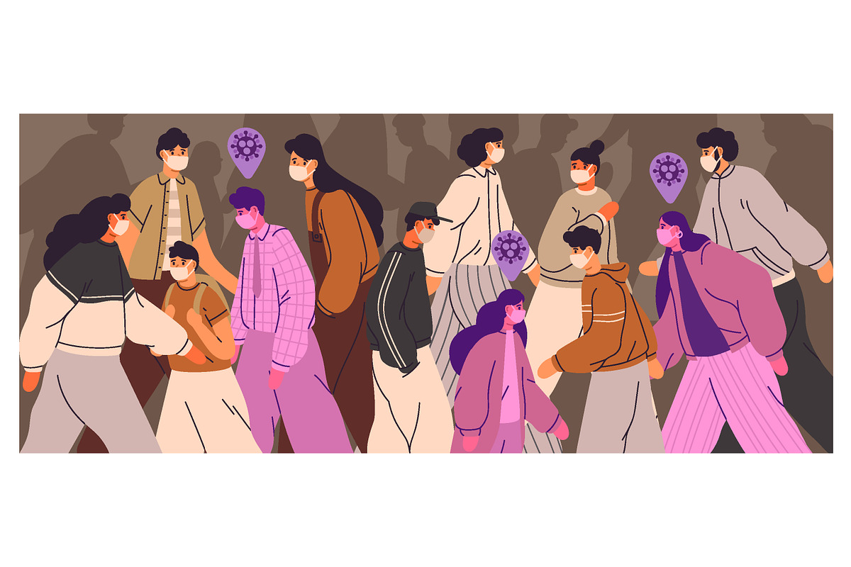 Virus spread, epidemic concept, a Healthcare Illustration by Good Studio (Photo 3 of 3)