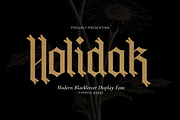 Holidak - Blackletter Display Font, a Font by Fype Co. (Thumbnail 1 of 6)