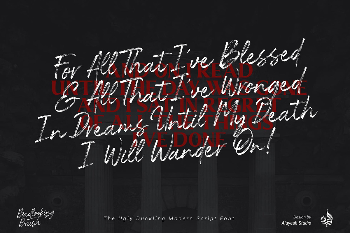 Badlooking Brush, a Font by Aluyeah Studio (Photo 5 of 15)
