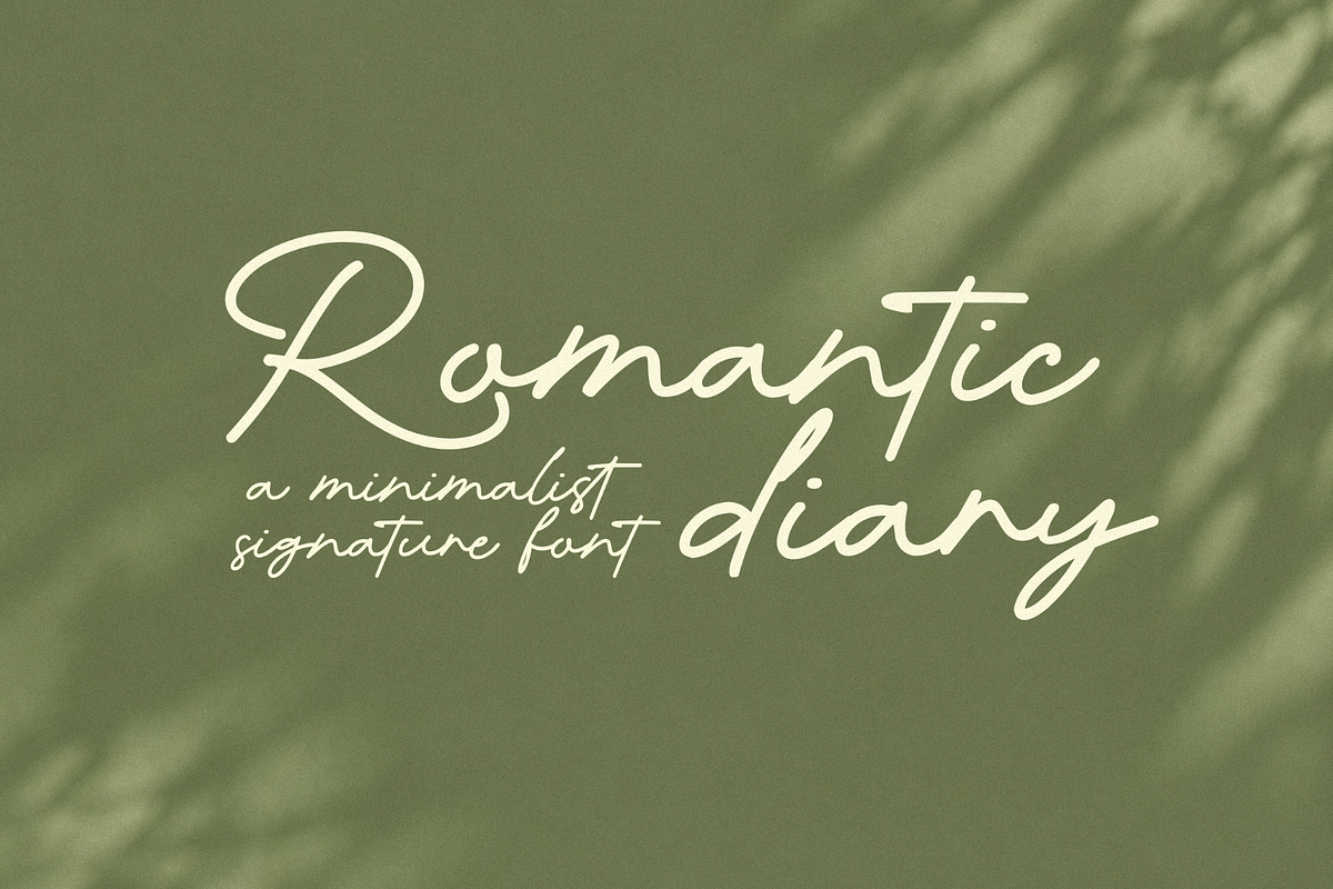 Romantic Diary - Signature Font, a Handwritten Font by figuree studio (Photo 1 of 10)