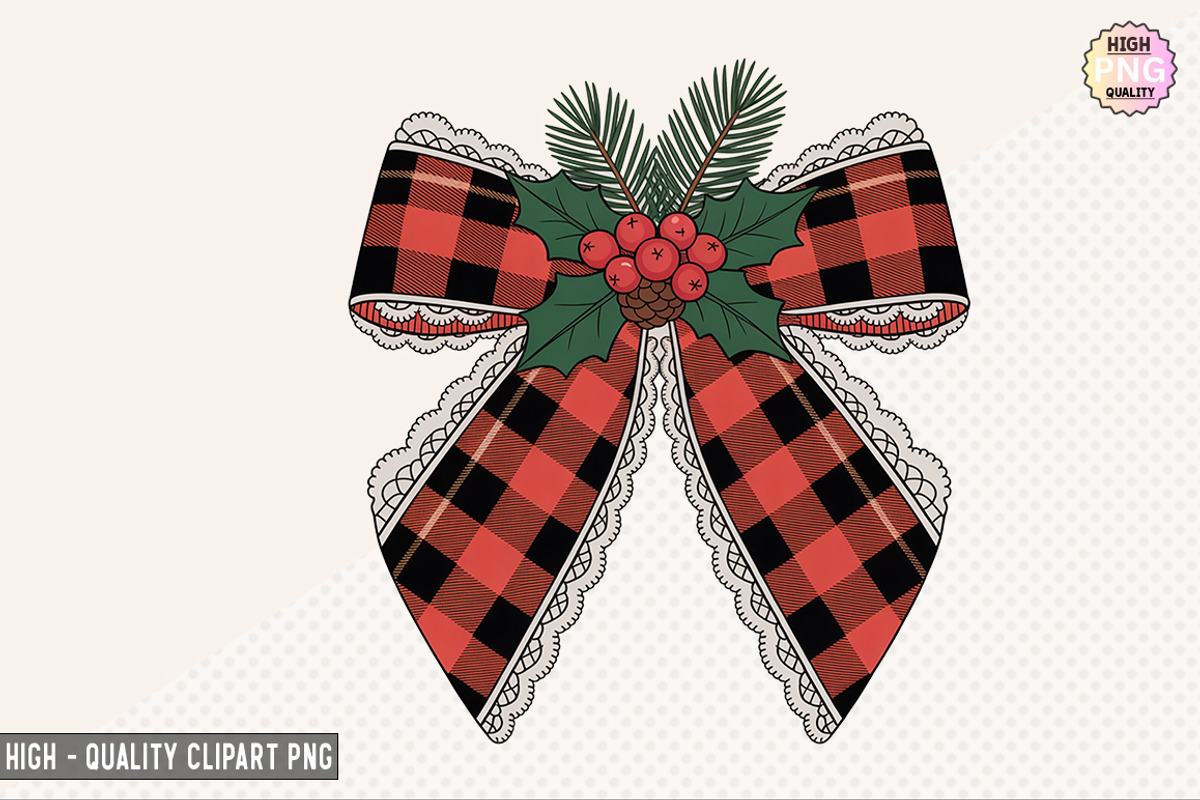 Christmas Coquette Bow Clipart Bundl, a Graphic by crative8112 (Photo 4 of 9)
