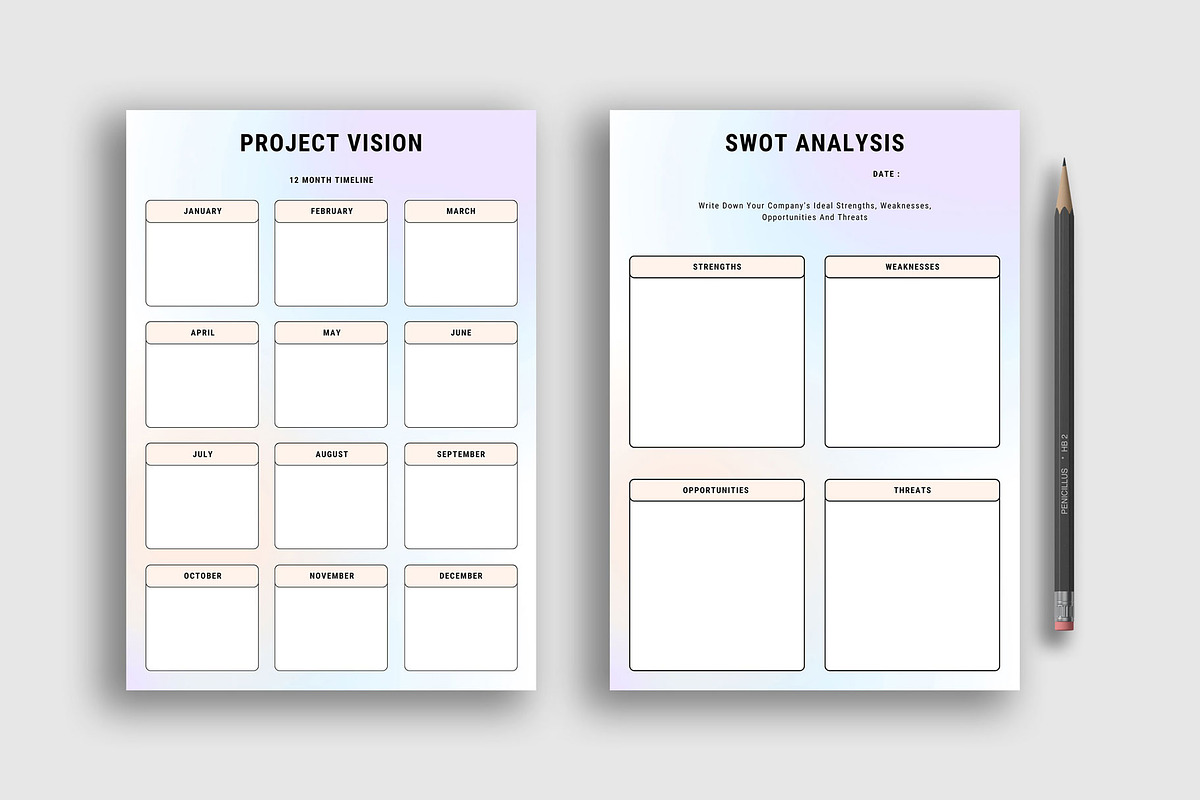 Business planner bundle Pack Canva, a Stationery Template by LaxmiOwl (Photo 7 of 7)