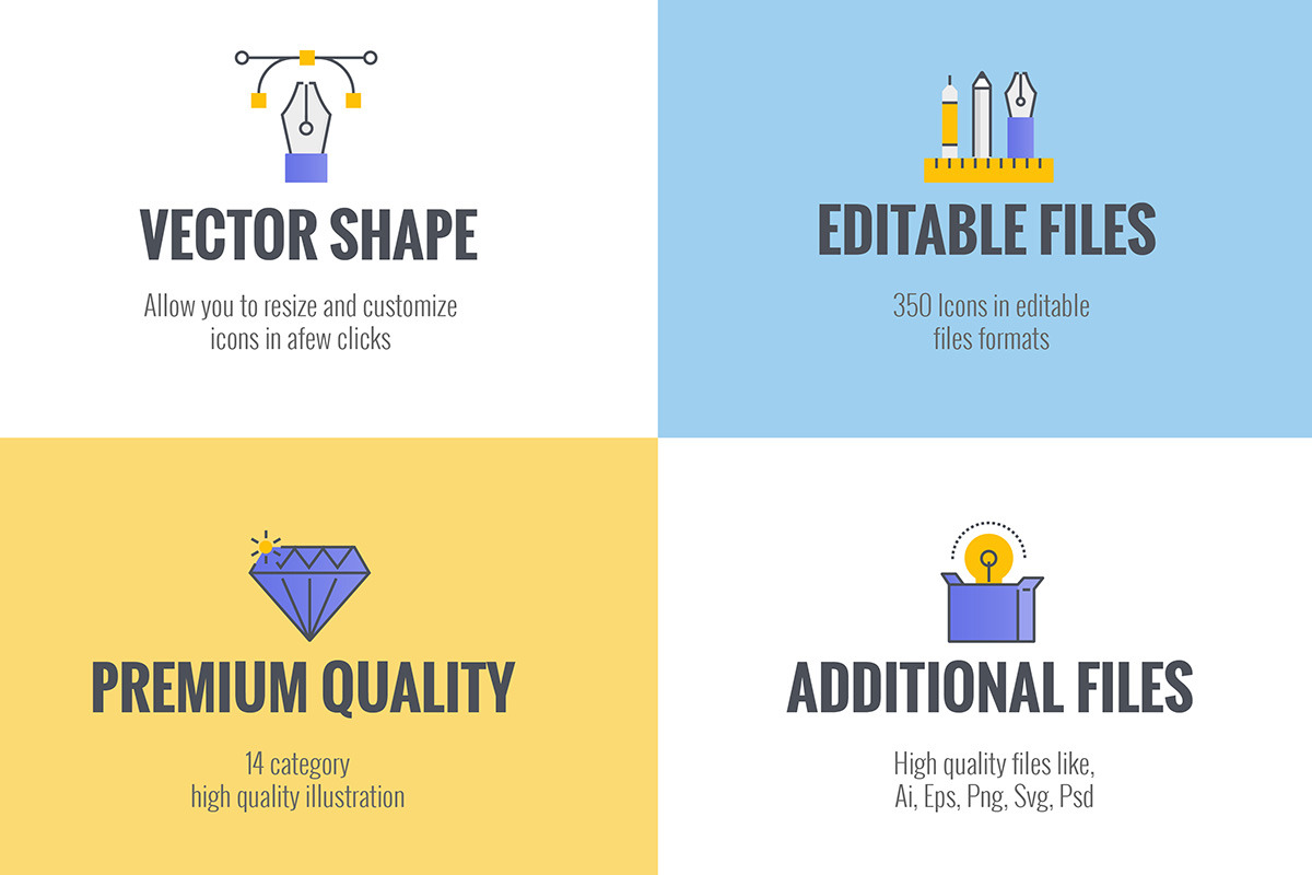 Set of flat smooth gradient icons, an Icon by Creative Graphics (Photo 2 of 12)