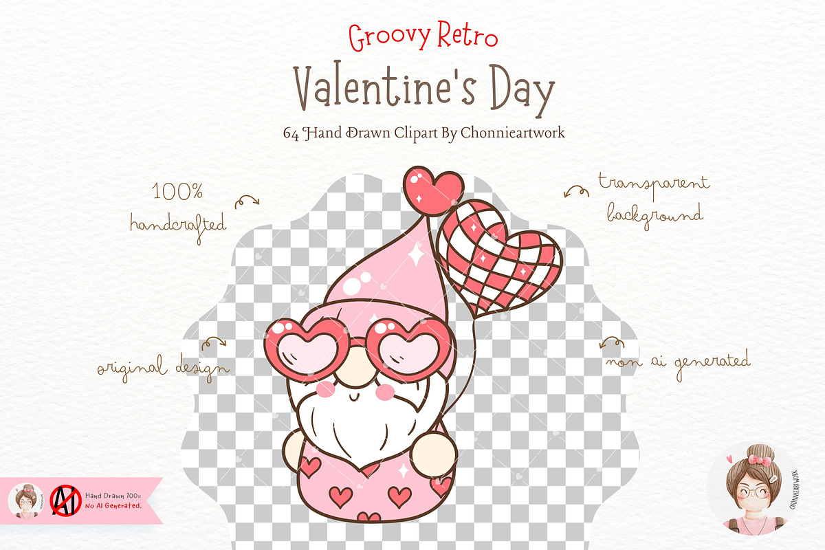 Groovy Valentine's Day SVG PNG, a Seasonal Illustration by Chonnieartwork (Photo 5 of 6)