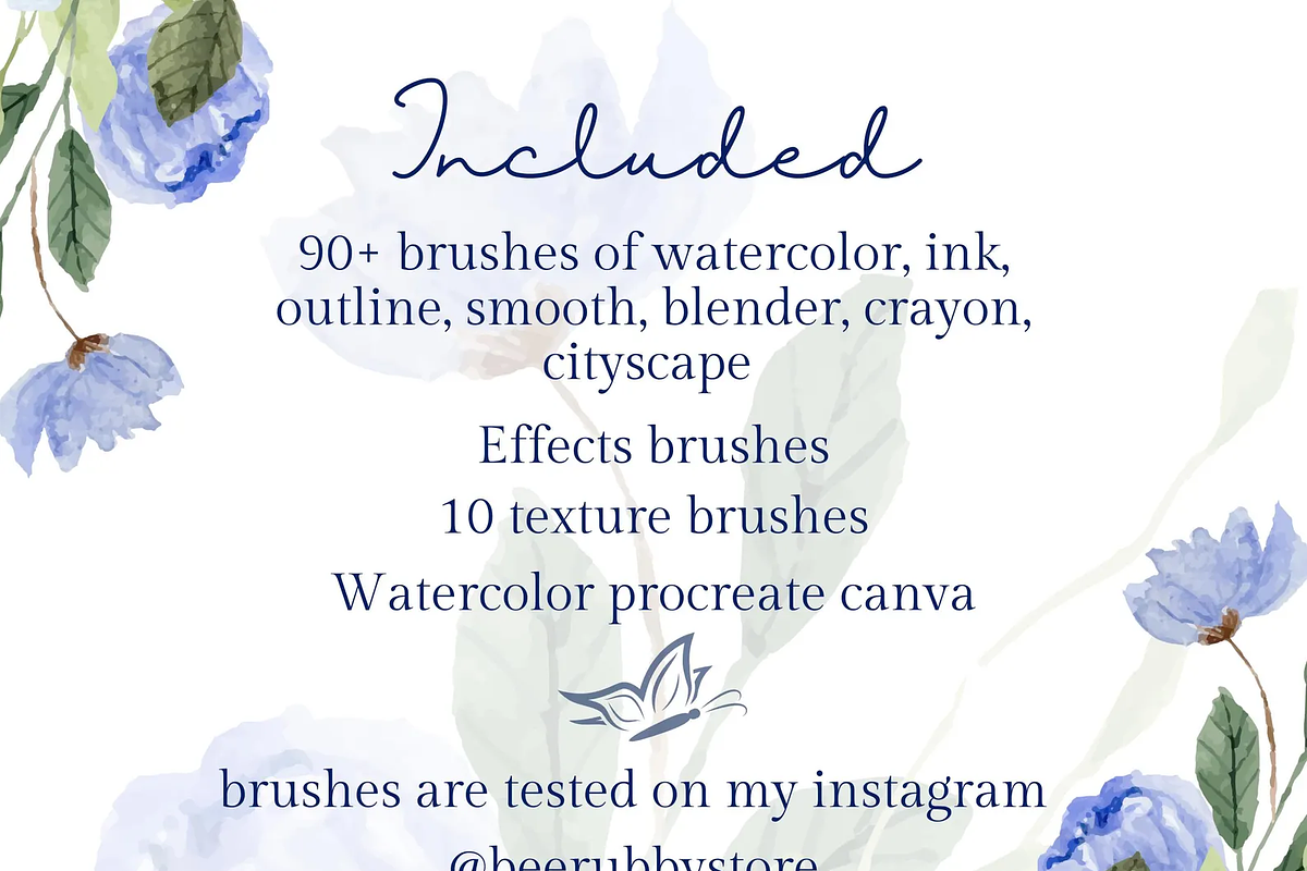 90+ ULTIMATE PROCREATE BRUSHES, a Brush Add-On by BeeRubby (Photo 9 of 9)