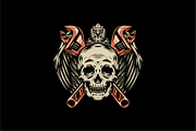 Skull with Wrenches and Eagle, an Object Illustration by nomlimo.com (Thumbnail 1 of 3)