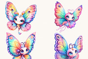 Watercolor Cute Butterflies Clipart, an Animal Illustration by Design Scotch (Thumbnail 7 of 10)