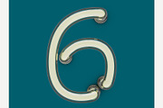 Neon tube font, an Object Graphic by 3D Graphics Shop (Thumbnail 23 of 38)