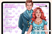 PROCREATE VINTAGE CHARACTER CREATOR, a Brush Add-On by AlexandraArt (Thumbnail 2 of 11)