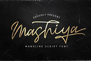 Mashiya - Monoline Script Font, a Script Font by StringLabs (Thumbnail 1 of 9)